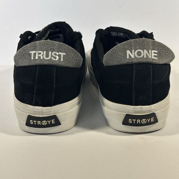 STRAYE SKATE SHOES Womens 9.5 Mens 8‎ Black Suede Stanley - Picture 6 of 11